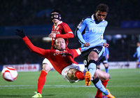 【ＹＮＣ 予選リーグ 第1節 川崎Ｆvs名古屋】名古屋ゴールに迫るレナト（川崎Ｆ）（11/15）