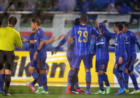 【ＡＣＬ２０１５ GS MD3 Ｇ大阪vsブリーラム】先制ゴールを決めた阿部（Ｇ大阪 #13）（4/10）