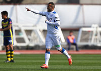 【明治安田Ｊ２ 第3節 群馬vs大分】62分に先制点を挙げたエヴァンドロ（大分）（1/3）