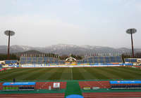 【明治安田Ｊ１ １ｓｔ 第3節 山形vs川崎Ｆ】試合が行われる、ＮＤソフトスタジアム山形（2/15）