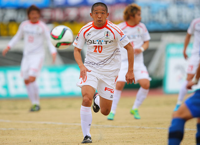 【明治安田Ｊ２ 第4節 水戸vs愛媛】ゴールに迫る河原（愛媛）(2/3）