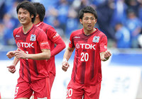 【明治安田Ｊ３ 第3節 町田vs秋田】決勝ゴールを決めた牧内（秋田）（1/2）