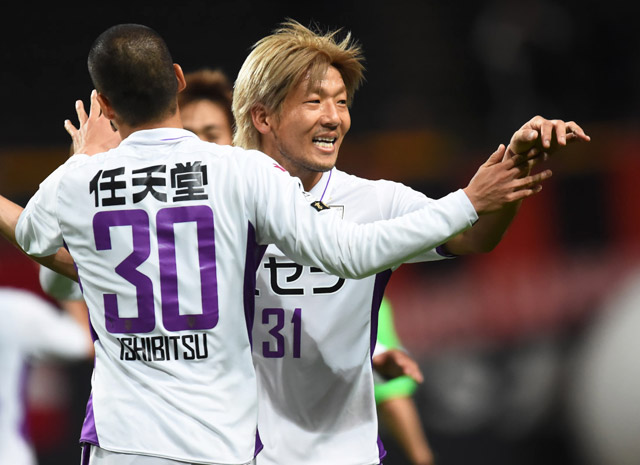 【明治安田Ｊ２ 第5節 札幌vs京都】3試合連続ゴールを決めた大黒（京都）（2/3）