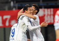 【明治安田Ｊ２ 第5節 熊本vs徳島】リードを２点に広げた長谷川（徳島）（1/3）