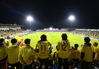 【明治安田Ｊ１ １ｓｔ 第4節 柏vs横浜FM】声援を送る、ホーム柏のファン・サポーター（7/15）