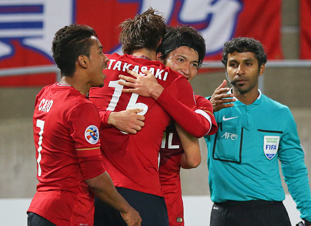 【ＡＣＬ２０１５ GS MD4 鹿島vs広州恒大】正確なキックで見事に決勝点をアシストした柴崎（鹿島）（7/10）