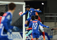 【ＹＮＣ 予選リーグ 第3節 山形vs名古屋】ヘディングで2得点した當間（山形）（3/5）