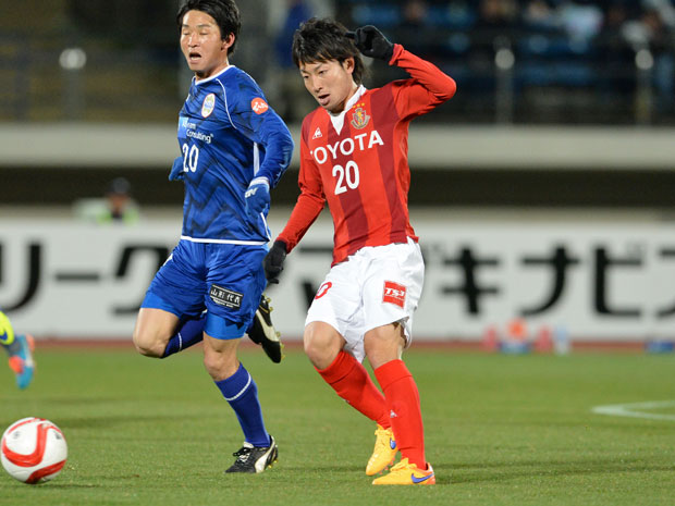 【ＹＮＣ 予選リーグ 第3節 山形vs名古屋】49分にチーム2点目を決めた矢田（名古屋）（2/5）