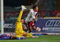 【ＹＮＣ 予選リーグ 第3節 甲府vs松本】逆転ゴールを決めた前田（松本）（3/5）