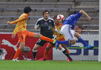 【ＹＮＣ 予選リーグ 第4節 清水vs仙台】試合終盤の大ピンチを見事にセーブした杉山（清水）（4/5）