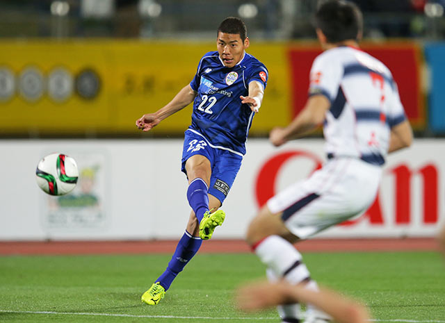 【明治安田Ｊ１ １ｓｔ 第7節 山形vsFC東京】キム ボムヨン（山形）は強烈な一撃を放ったが得点ならず（2/5）
