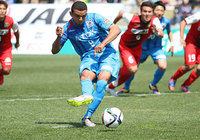 【明治安田Ｊ３ 第7節 秋田vs相模原】PKを冷静に沈めたレオナルド（秋田）（1/2）