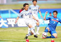 【明治安田Ｊ２ 第10節 水戸vs岡山】開幕から全試合フル出場を続ける加地（岡山）（2/3）