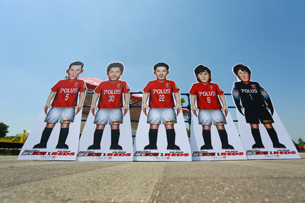 【明治安田Ｊ１ １ｓｔ 第9節 浦和vsＧ大阪】パートナーブースに展示されている浦和の選手の３Ｄパネル（2/16）