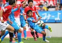 【明治安田Ｊ３ 第9節 秋田vs盛岡】87分にＪリーグ初得点となる決勝点を挙げた平井（秋田）（1/2）