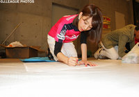 【明治安田Ｊ２ 第12節 Ｃ大阪vs磐田】ゲートフラッグ作成会に参加する佐藤美希さん