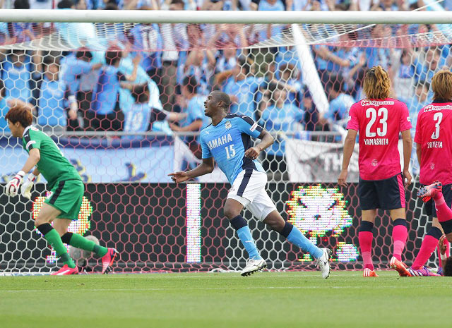 【明治安田Ｊ２ 第12節 Ｃ大阪vs磐田】88分に劇的な逆転ゴールを頭で決めたアダイウトン（磐田）（3/3）