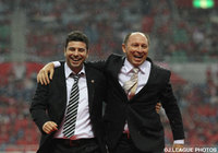 【5月15日はＪリーグの日！ これまでの名シーンを大公開！】2013年5月11日、浦和vs鹿島の試合には両チームのレジェンドであるポンテ氏（元浦和）とアルシンド氏（元鹿島）も記念マッチに駆け付けた（9/9）