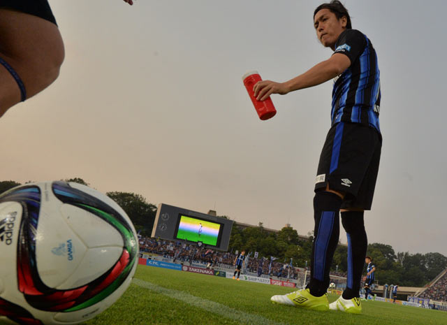 【明治安田Ｊ１ １ｓｔ 第12節 Ｇ大阪vs川崎Ｆ】試合開始直前の遠藤（Ｇ大阪）（10/16）