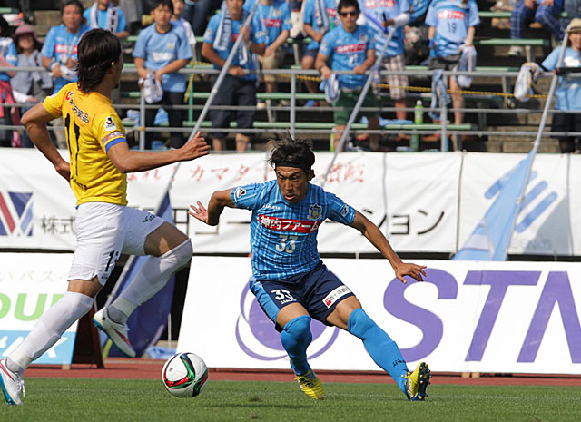 【明治安田Ｊ２ 第14節 讃岐vs栃木】途中出場し、惜しいシュートを放った木島（讃岐）（2/3）