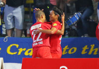 【ＹＮＣ 予選リーグ 第5節 川崎Ｆvs山形】54分に先制点を決めた山﨑（山形）（2/5）