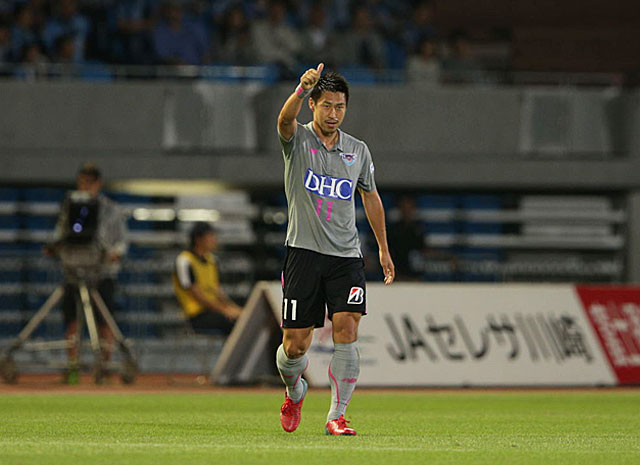 【明治安田Ｊ１ １ｓｔ 第13節 川崎Ｆvs鳥栖】今季10点目を決め、得点ランキングトップタイに浮上した豊田（鳥栖）（2/5）