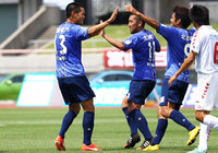 【明治安田Ｊ３ 第13節 富山vs福島】失点直後、直ぐさま同点ゴールを決めた内田（富山）（1/2）