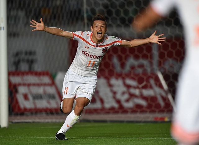 【明治安田Ｊ２ 第15節 岐阜vs大宮】今季2点目のゴールを決めた播戸（大宮）（2/3）