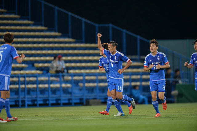 【ＡＣＬ２０１５ ラウンド16 第2戦 柏vs水原】先制点を奪ったのは水原。第1戦に続き、チョン テセが決めた（5/10）