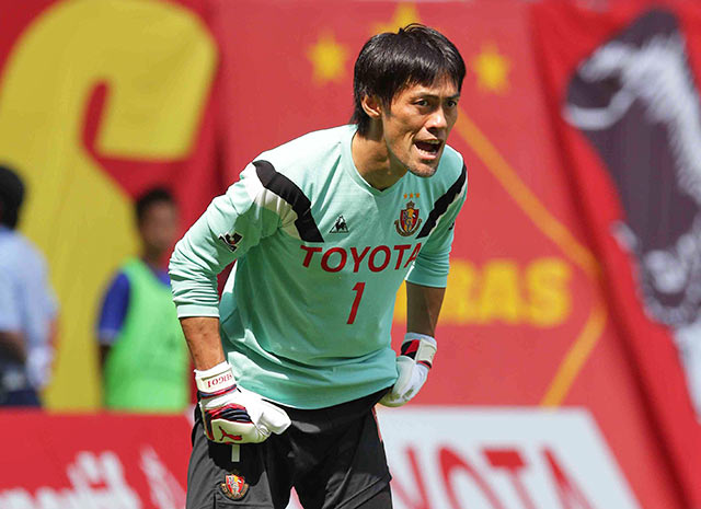 【明治安田Ｊ１ １ｓｔ 第14節 名古屋vs山形】最後の砦として山形の猛攻をしのぎ切った楢﨑（名古屋）（3/5）