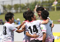 【明治安田Ｊ３ 第14節 盛岡vs琉球】後半アディショナルタイムに決勝点を決めた森（盛岡 #14）（1/2）