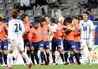 【明治安田Ｊ３ 第14節 長野vs富山】83分に決勝のヘッドを決めた佐藤（ #7 長野）（1/2）