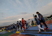 【明治安田Ｊ１ １ｓｔ 第10節 Ｇ大阪vs鹿島】ピッチに入場するピッチ両チームの選手たち（2/10）