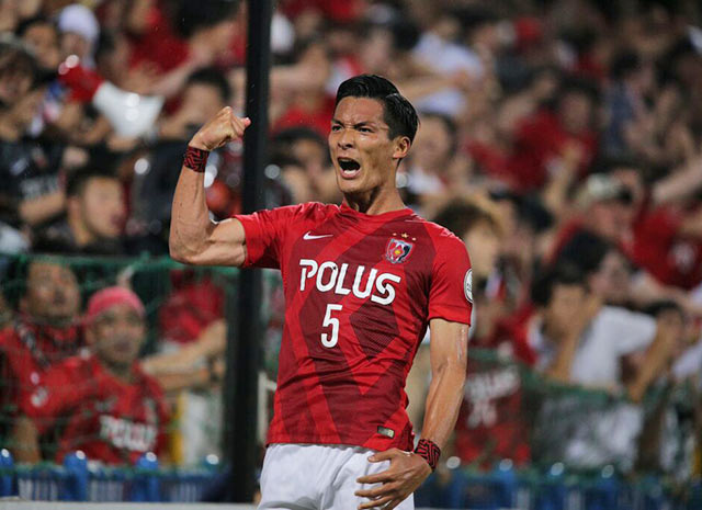 【明治安田Ｊ１ １ｓｔ 第10節 柏vs浦和】CKからのヘディングシュートで同点とした槙野（浦和）（7/10）