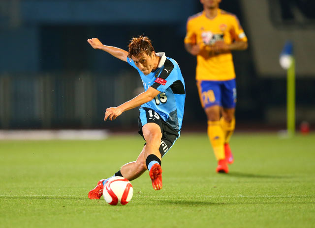 【ＹＮＣ 予選リーグ 第7節 川崎Ｆvs仙台】惜しいシュートを放った船山（川崎Ｆ）（4/5）