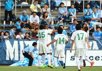 【明治安田Ｊ２ 第17節 横浜FCvs岐阜】8分に先制ゴールを決めたロドリゴ（岐阜）（1/4）