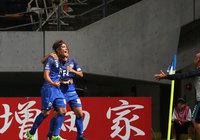 【明治安田Ｊ２ 第18節 千葉vs福岡】2点差を追いつく貴重なゴールを決めた中原（福岡）（3/3）