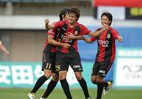 【明治安田Ｊ３ 第17節 福島vs町田】今季初ゴールとなる先制点を決めた村岡（福島）（1/2）