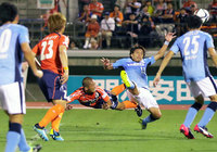 【明治安田Ｊ２ 第20節 愛媛vs磐田】ゴールへの気迫を見せた河原（愛媛）（2/3）