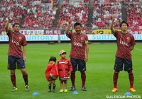 【中田浩二 柳沢敦 新井場徹 合同引退試合】試合前に乾杯で3氏の引退を労った