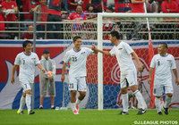 【中田浩二 柳沢敦 新井場徹 合同引退試合】ゴールを決めた福西。名波、森島の姿も