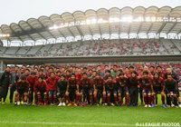 【中田浩二 柳沢敦 新井場徹 合同引退試合】OB、現役を含めた“オール鹿島”の集合写真