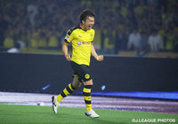 【川崎Ｆvsドルトムント】この試合５点目となるゴールを放ち喜ぶ丸岡（ドルトムント）