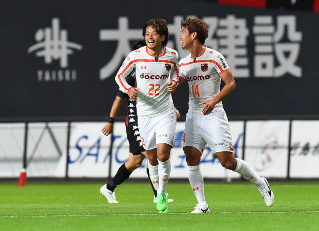 【明治安田Ｊ２ 第22節 札幌vs大宮】Ｊリーグ初得点となる値千金の逆転ゴールを決めた和田（大宮）（3/3）