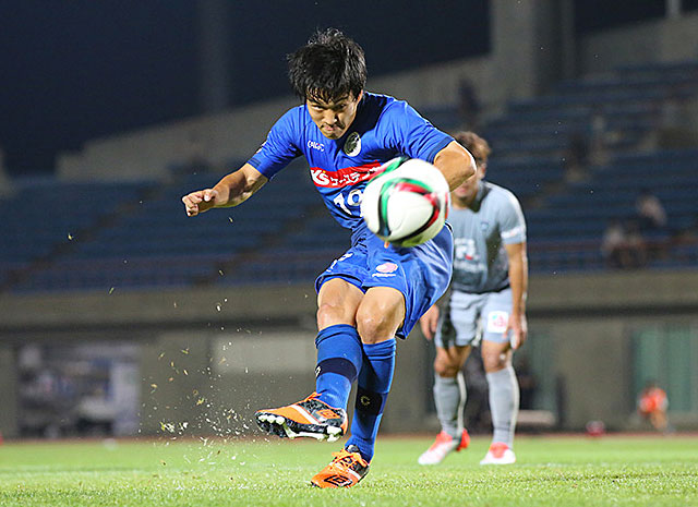 【明治安田Ｊ２ 第23節 水戸vs福岡】山村がPKを落ち着いて決め、同点とした水戸（3/3）