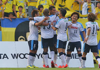 【明治安田Ｊ２ 第23節 栃木vs磐田】豪快なヘディングで追加点を決めたジェイ（磐田）（2/3）