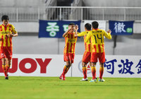 【明治安田Ｊ２ 第23節 徳島vs北九州】頭で先制点を決め、2試合連続得点の井上（北九州）（1/3）