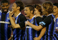 【明治安田Ｊ１ ２ｎｄ 第2節 名古屋vsＧ大阪】今季初ゴールを決め、雄叫びをあげる 大森　晃太郎（Ｇ大阪）（1/5）