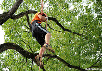 【明治安田Ｊ２ 第24節 愛媛vs水戸】芝生公園内の木を使って木登り体験。子供も大人もエンジョイ！（1/6）