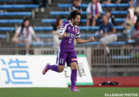 【明治安田Ｊ２ 第24節 京都vsＣ大阪】決勝点を決め、石丸新監督に初勝利プレゼントした伊藤　優汰（京都）（2/4）